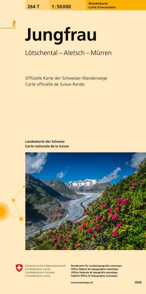 Swisstopo | 264T Jungfrau Wanderkarte