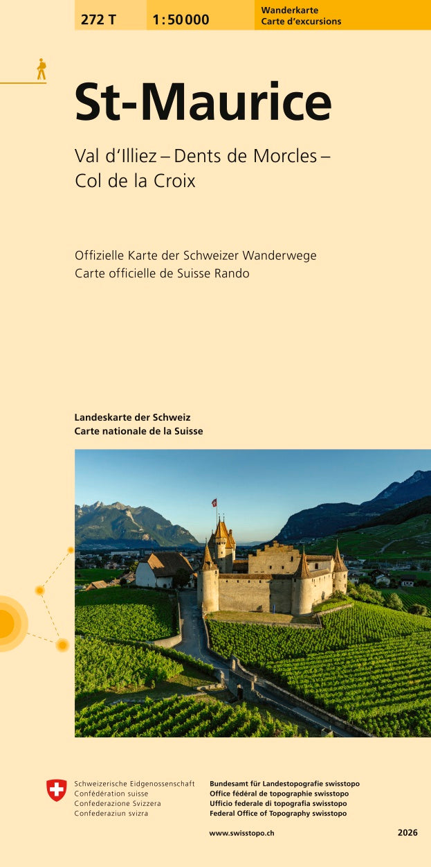 Swisstopo | 272T St-Maurice Wanderkarte