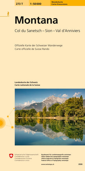 Swisstopo | 273T Montana Wanderkarte
