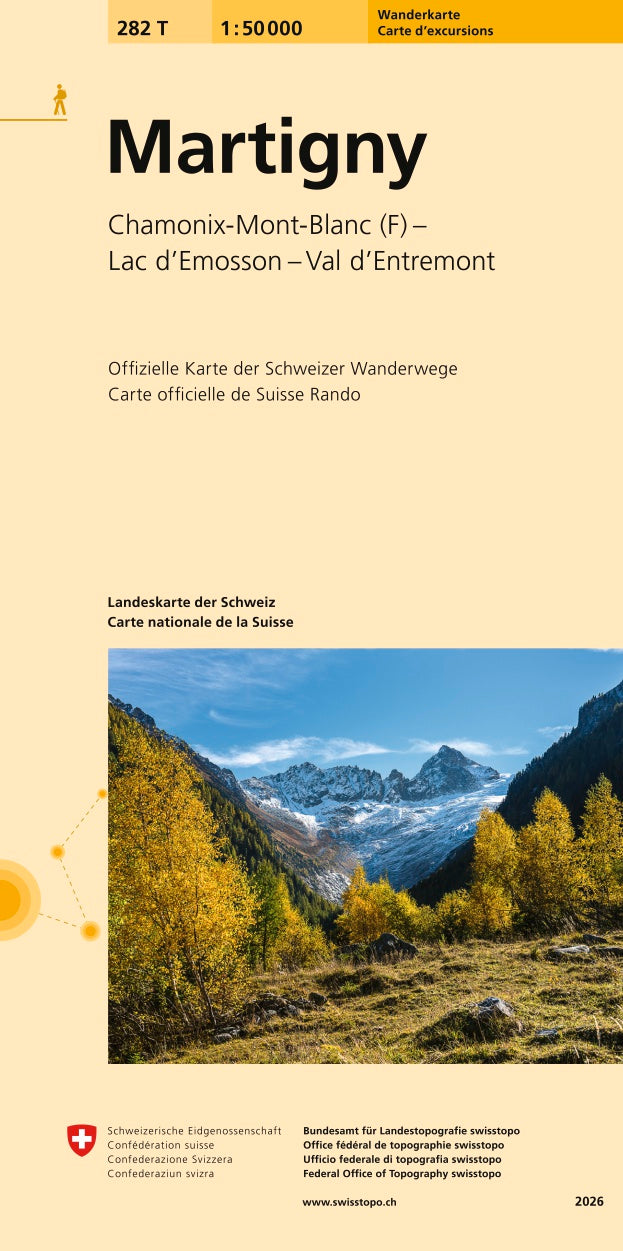 swisstopo | 282T Martigny Carte d'excursions
