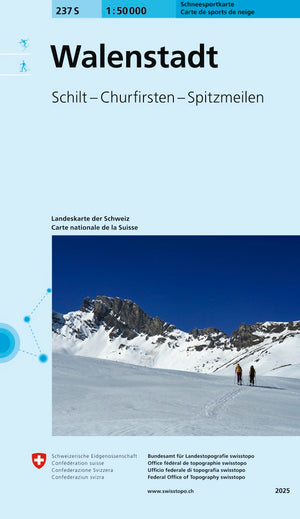 swisstopo | 237S Walenstadt Carte de sports de neige