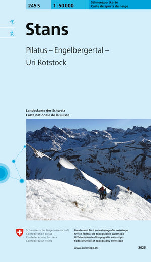 swisstopo | 245S Stans Carte de sports de neige