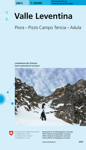 swisstopo | 266S Valle Leventina Carte de sports de neige