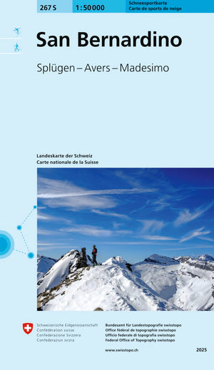 swisstopo | 267S San Bernardino Carte de sports de neige