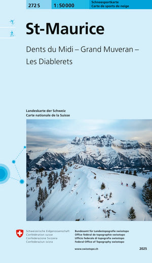 swisstopo | 272S St-Maurice Carte de sports de neige