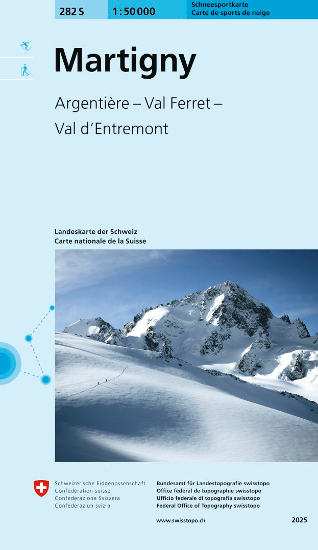 swisstopo | 282S Martigny Carte de sports de neige