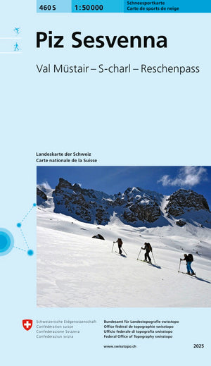 swisstopo | 247S Sardona Carte de sports de neige