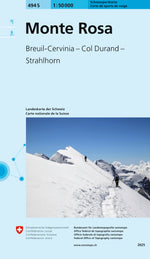Swisstopo | 494S Monte Rosa Schneesportkarte - SAC-Shop