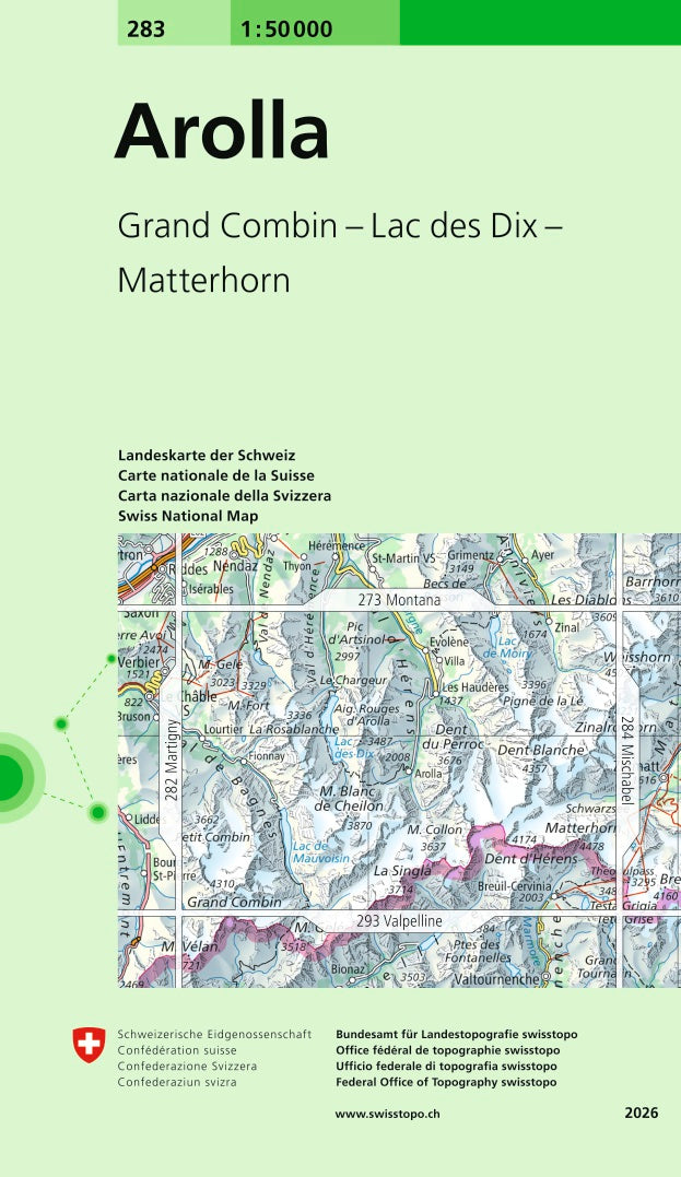 Swisstopo | 283 Arolla - SAC-Shop