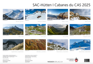 Calendrier Cabanes du CAS 2025