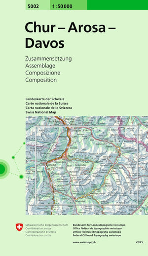 Swisstopo | 5002 Chur - Arosa - Davos - SAC-Shop