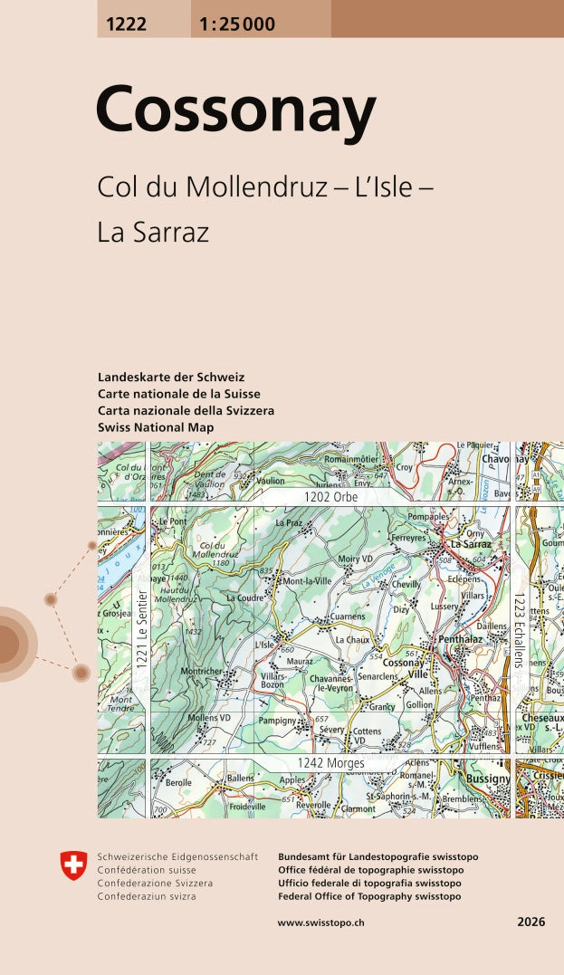 Swisstopo | 1222 Cossonay - SAC-Shop