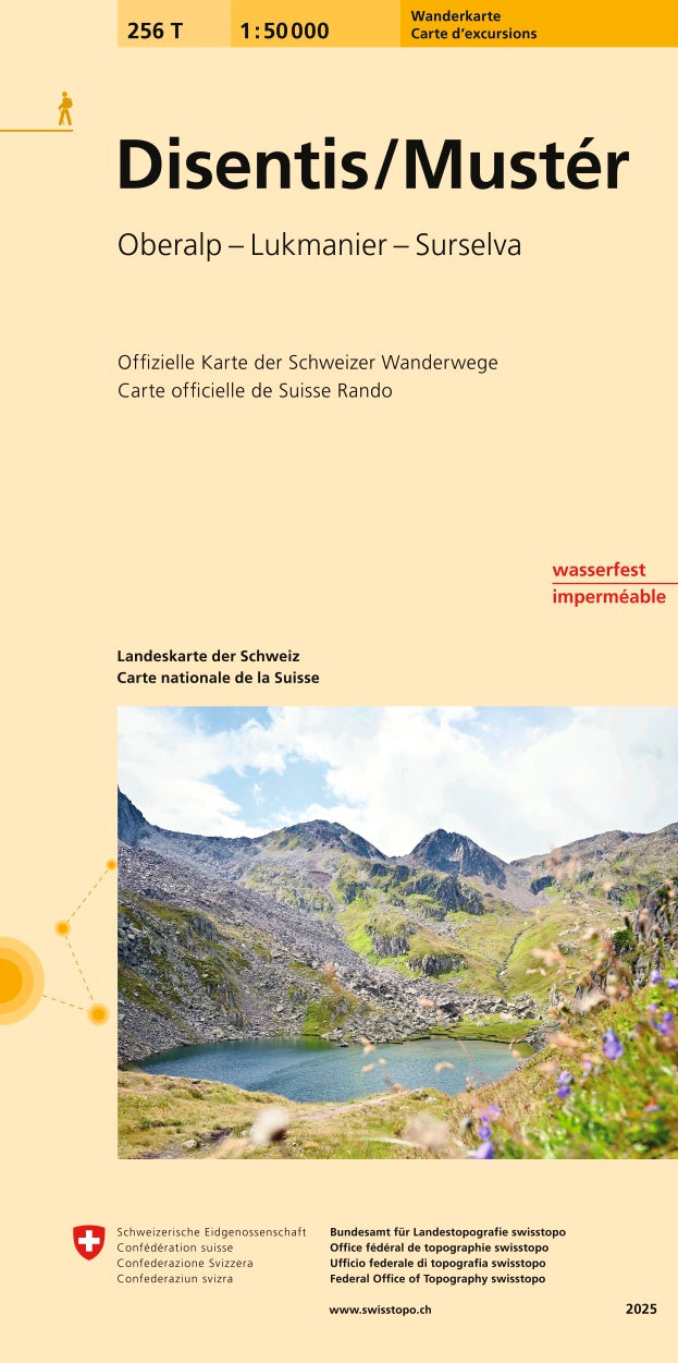Swisstopo | 256T Disentis / Mustér Wanderkarte - SAC-Shop
