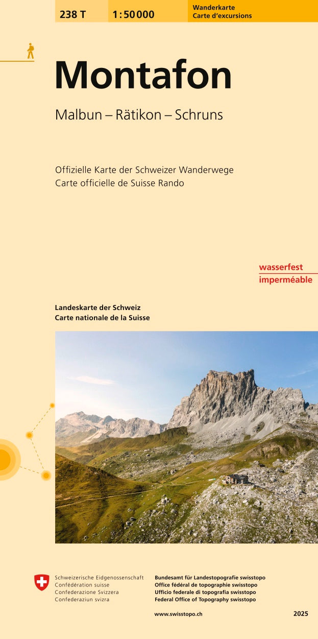 Swisstopo | 238T Montafon Wanderkarte - SAC-Shop