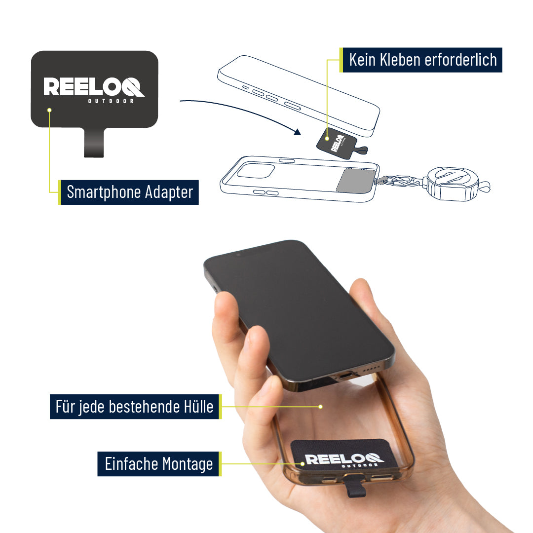 Protection Téléphone Randonnée REELOQ - Sécurité Smartphone Avec Cordon Anti-chute - Pour Randonnée, Escalade, VTT étui Protection Sac à Dos Protection Téléphone Randonnée REELOQ - Sécurité Smartphone Avec Cordon Anti-chute - Pour Randonnée, Escalade, VTT étui Protection Sac à Dos