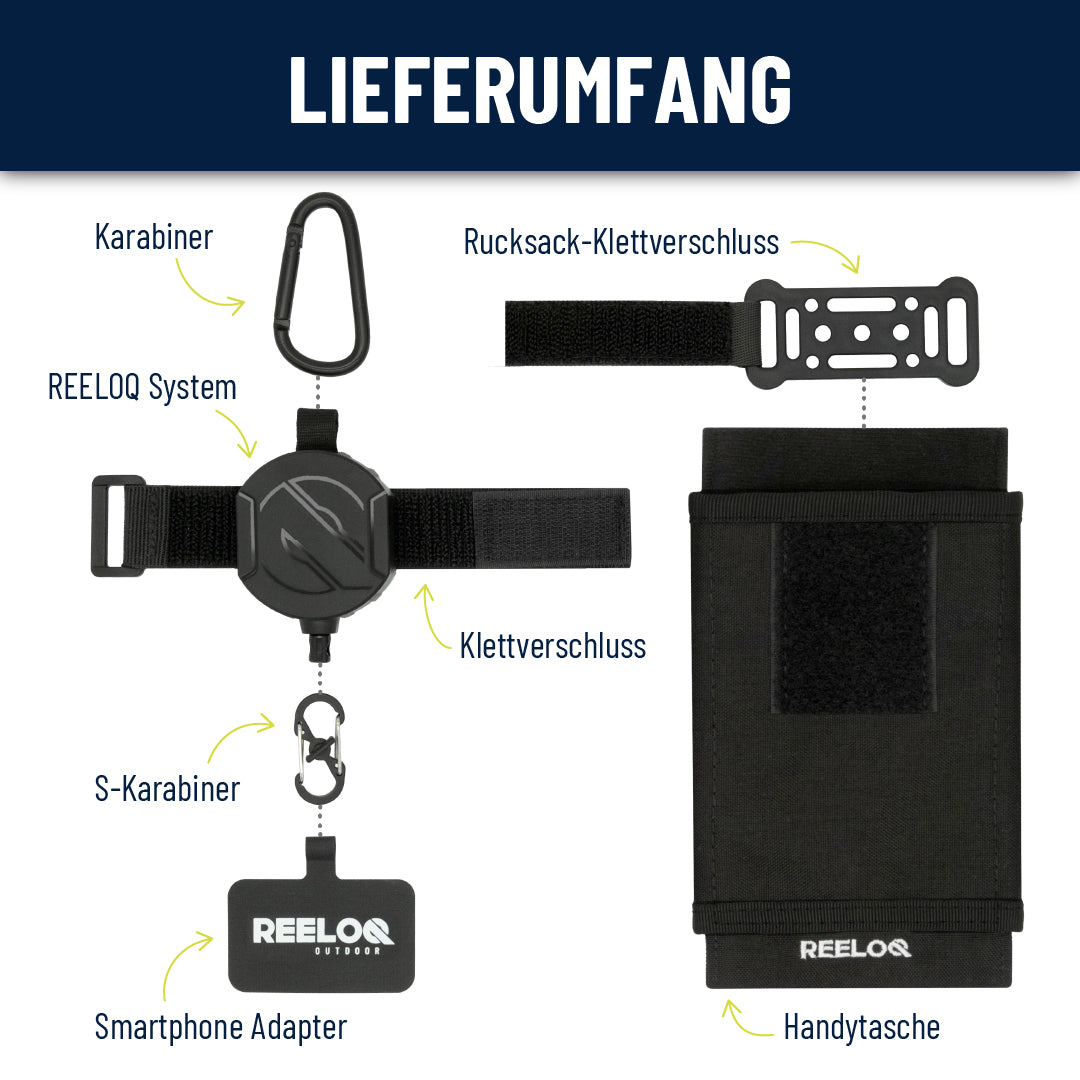 handytasche für wanderrucksack SAC-Handysicherung Reeloq