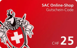 SAC-Gutschein: Online-Shop CHF 25.00 - SAC-Shop