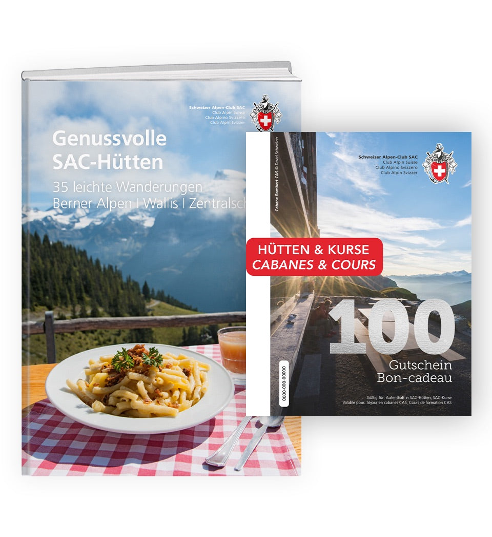 SAC-Hütten-Kombi 1: Gutschein 100 & Genussvolle SAC-Hütten