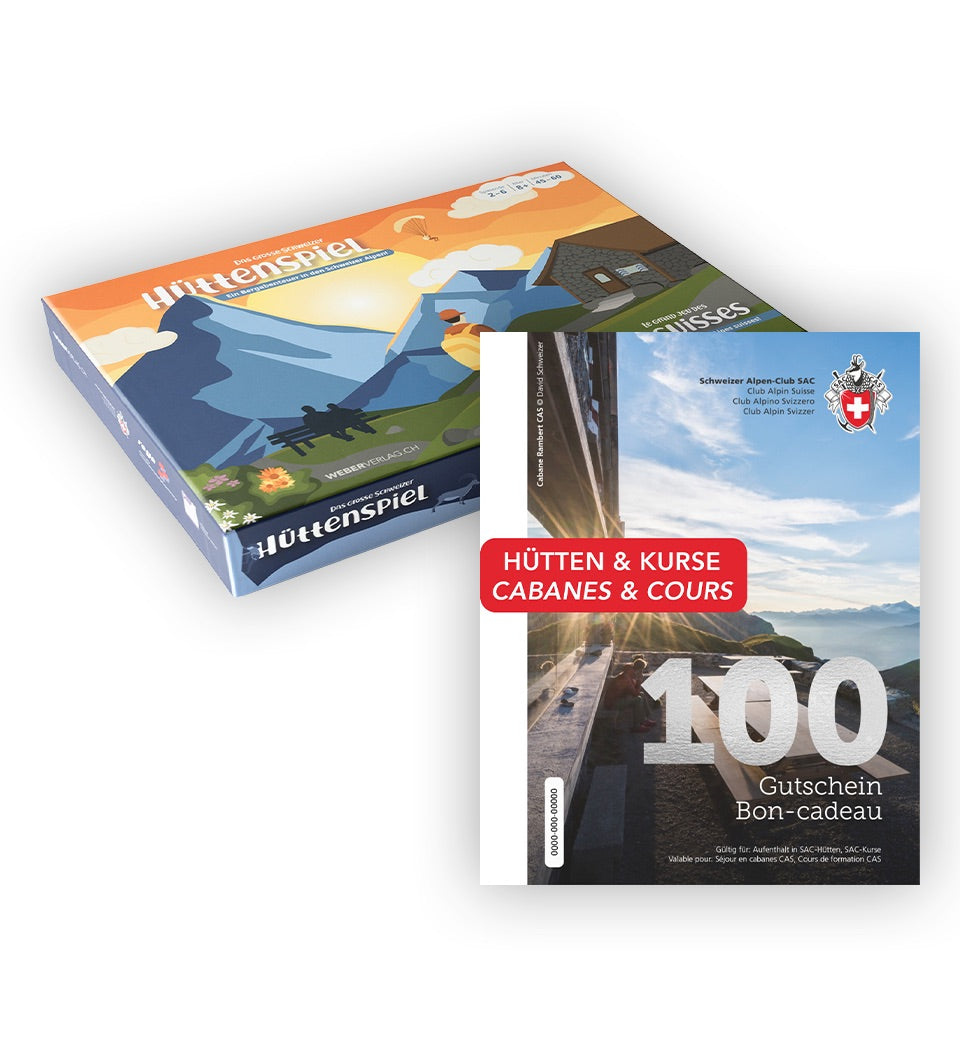 SAC-Hütten-Kombi 3: Gutschein 100 & Hüttenspiel