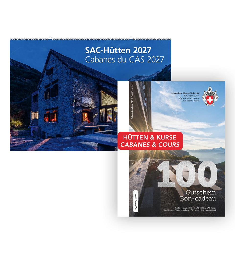 SAC-Hütten-Kombi 4: Gutschein 100 & Kalender SAC-Hütten