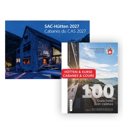 SAC-Hütten-Kombi 4: Gutschein 100 & Kalender SAC-Hütten