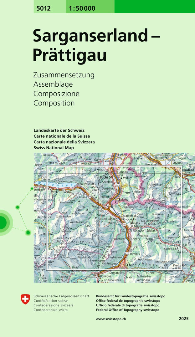 Swisstopo | 5012 Sarganserland - Prättigau - SAC-Shop