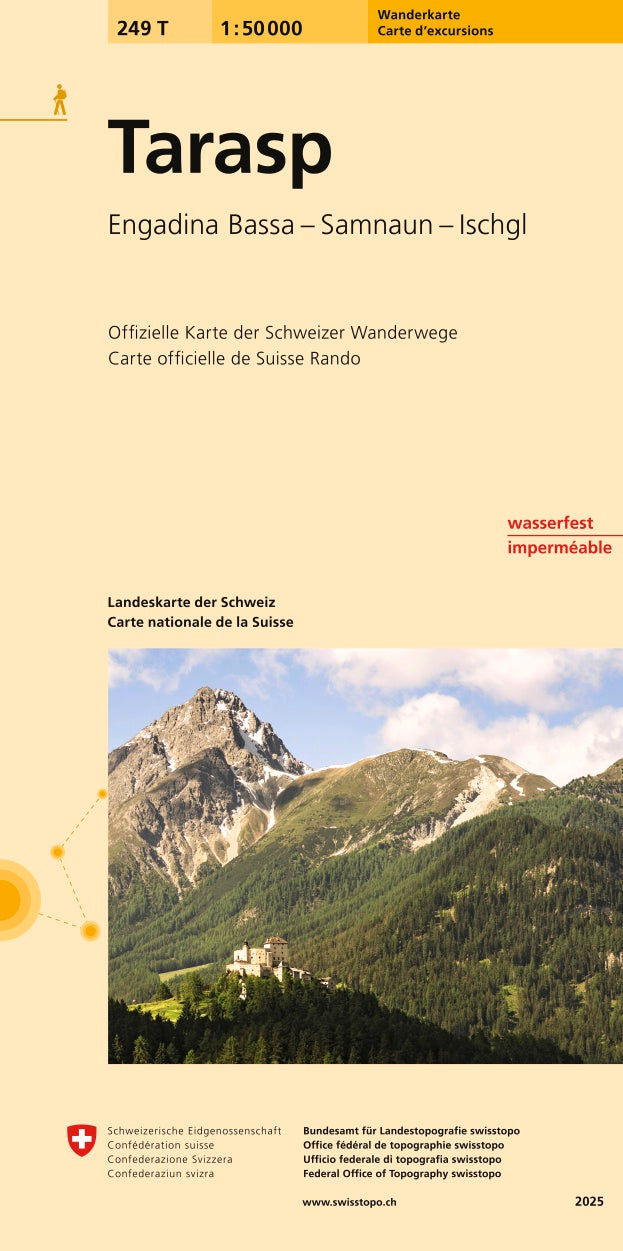 Swisstopo | 249T Tarasp Wanderkarte - SAC-Shop