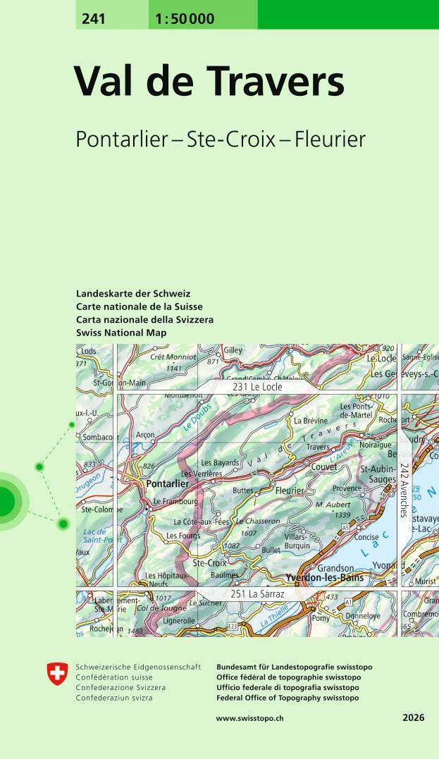 Swisstopo | 241 Val de Travers - SAC-Shop