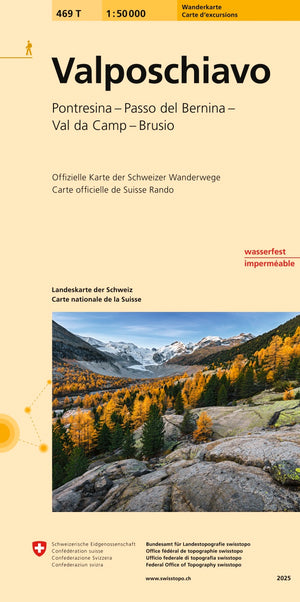 swisstopo | 469T Val Poschiavo Carte d'excursions